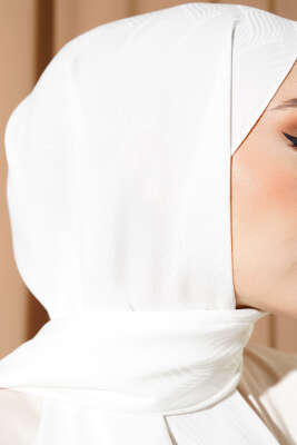 İllüzyon Desen Jakar Şal Beyaz -09 - Yılın Fırsatı