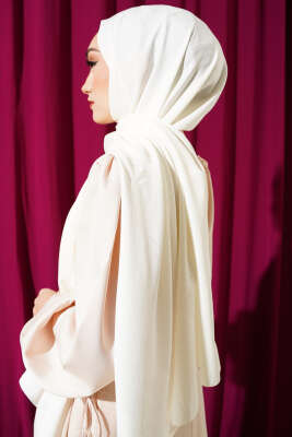 İllüzyon Desen Jakar Şal Ekru -22 - Yılın Fırsatı