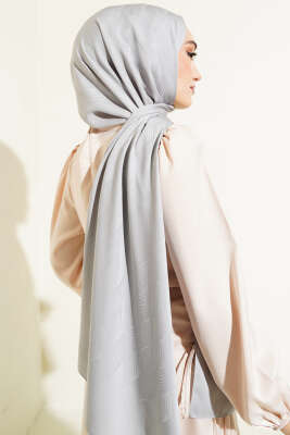 İllüzyon Desen Jakar Şal Gri -63 - Yılın Fırsatı