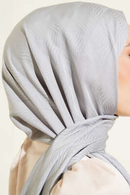 İllüzyon Desen Jakar Şal Gri -63 - Yılın Fırsatı