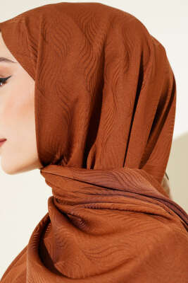 İllüzyon Desen Jakar Şal Kahve -92 - Yılın Fırsatı