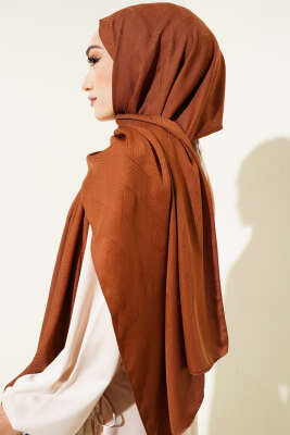 İllüzyon Desen Jakar Şal Kahve -92 - Yılın Fırsatı