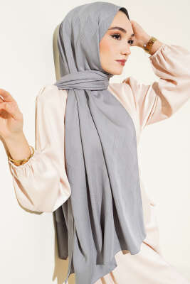 İllüzyon Desen Jakar Şal Kayrak Grisi -35 - Yılın Fırsatı