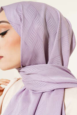 İllüzyon Desen Jakar Şal Lila -25 - Yılın Fırsatı