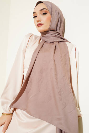 İllüzyon Desen Jakar Şal Soft Kahve -21 - Yılın Fırsatı