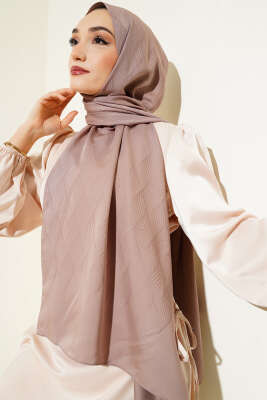 İllüzyon Desen Jakar Şal Soft Kahve -21 - Yılın Fırsatı