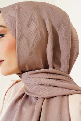 İllüzyon Desen Jakar Şal Soft Kahve -21 - Yılın Fırsatı