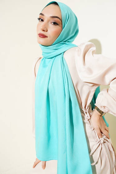 İllüzyon Desen Jakar Şal Turkuaz -118 - Yılın Fırsatı