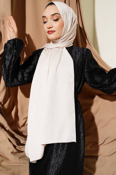 İllüzyon Desen Jakar Şal Vanilya -61 - Yılın Fırsatı