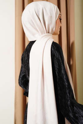 İllüzyon Desen Jakar Şal Vanilya -61 - Yılın Fırsatı