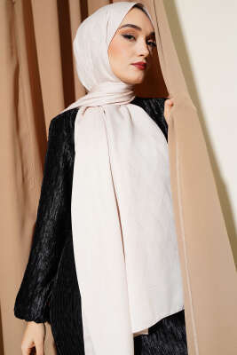 İllüzyon Desen Jakar Şal Vanilya -61 - Yılın Fırsatı