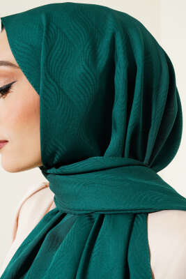 İllüzyon Desen Jakar Şal Zümrüt -78 - Yılın Fırsatı