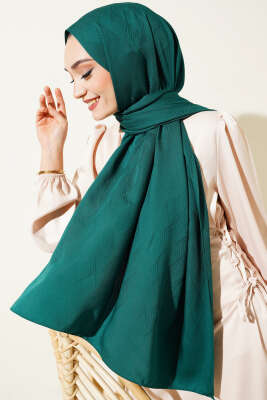 İllüzyon Desen Jakar Şal Zümrüt -78 - Yılın Fırsatı