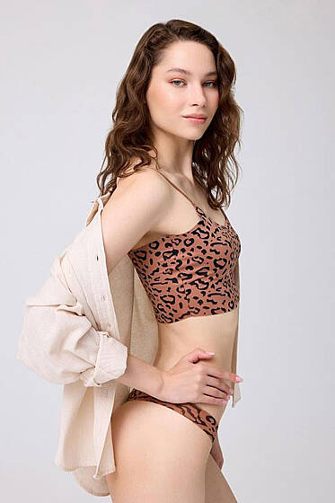 İnce Askılı Desenli Lazer Kesim Büstiyer Dsn40cp - Büstiyer/Bralet