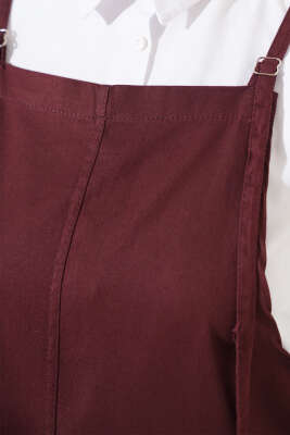 İnce Askılı Jile Elbise Kestane - Tesettür Elbise