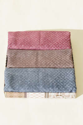 İnce Çizgi Desenli Demore 3'lü Eşarp Seti Asorti - VERTU (NYD TEKSTİL)