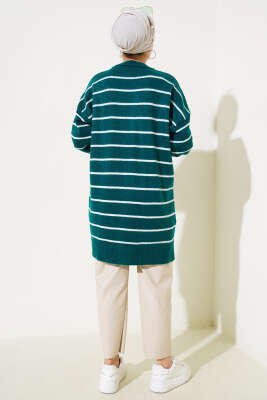 İnce Çizgili Yumoş Triko Tunik Nefti - Triko Tunik