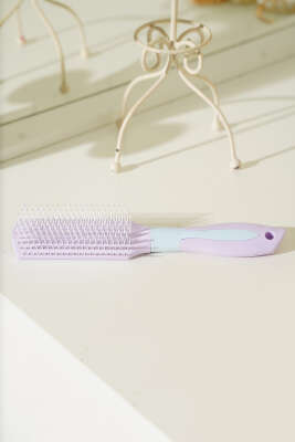 İnce Fırçalı Tarak Mor - NEW WELL