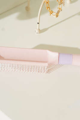 İnce Fırçalı Tarak Pembe - Saç Aksesuarları