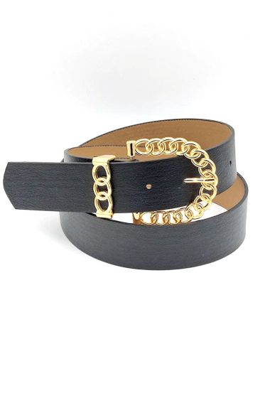 İnce Halka Tokalı Siyah Kemer - Deri Kemer