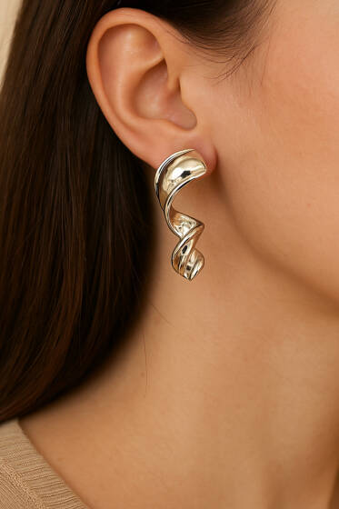 Spiral Küpe Gümüş - Küpe