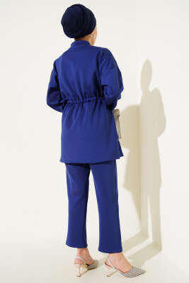 İnci Süslemeli Scuba İkili Takım Lacivert - İkili Takım