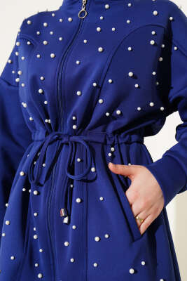 İnci Süslemeli Scuba İkili Takım Lacivert - İkili Takım