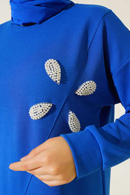 İnci Taş Süslemeli İkili Takım Saks - İKİLİ TAKIM