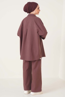 İnci Taşlı İkili Takım Kahve - İKİLİ TAKIM