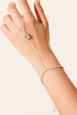 İnci Taşlı Şahmeran Bileklik Gümüş - KONYALI BİJUTERİ