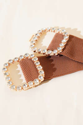 İnci Tokalı Lastikli Kemer Taba - Yılın Fırsatı