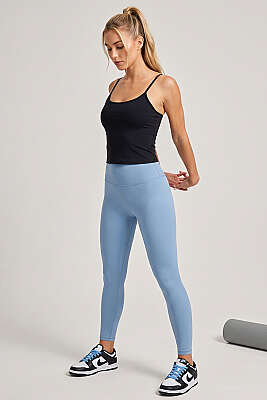 İp Askı Detaylı Pedli Büstiyer Siyah - Sporcu Sütyeni 