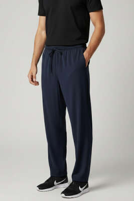 İp Bağcıklı Baggy Tensel Erkek Pantolon Lacivert - DEEP POİNT