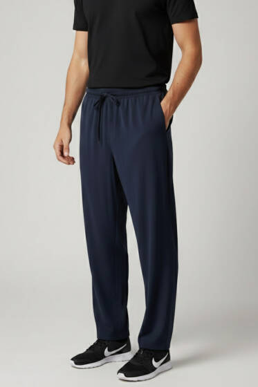 İp Bağcıklı Baggy Tensel Erkek Pantolon Lacivert - Erkek Pantolon