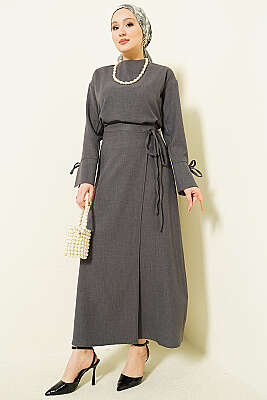 İp Bağcıklı Etekli Basic İkili Takım Füme - DENİZ LIFE