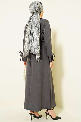 İp Bağcıklı Etekli Basic İkili Takım Füme - İkili Takım