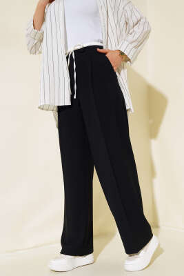 İp Bağcıklı Pantolon Siyah - MISRA