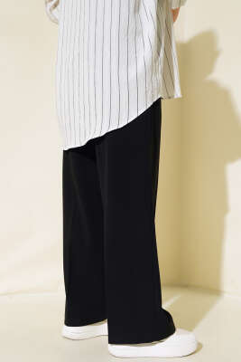 İp Bağcıklı Pantolon Siyah - Pantolon