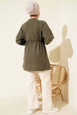 İp Bağlamalı Bisiklet Yaka Tunik Haki - Yılın Fırsatı