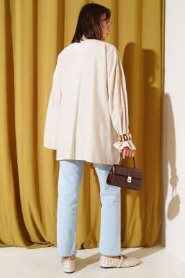 İp Bağlamalı Kimono Bej - 500-700 TL Ürünler