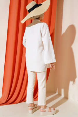 İp Bağlamalı Kimono Ekru - Yılın Fırsatı