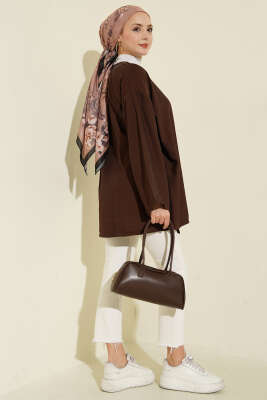İp Bağlamalı Kimono Kahve - Dış Giyim&Mont