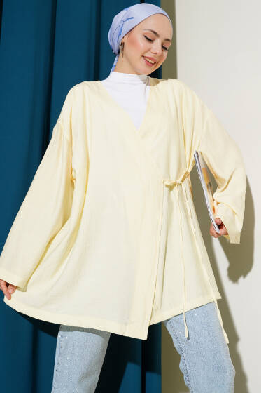 İp Bağlamalı Kimono Lime - 500-700 TL Ürünler
