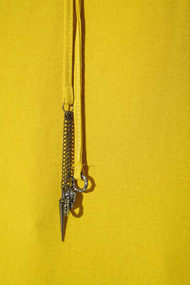 İpi Aksesuar Detaylı Uzun Tunik Neon Yeşili - Tunik