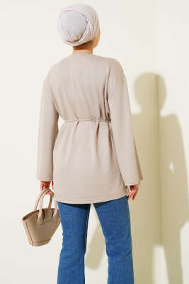 İspanyol Kol Bağcıklı Tunik Bej - Yılın Fırsatı
