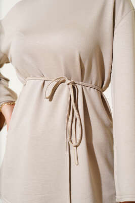 İspanyol Kol Bağcıklı Tunik Bej - Yılın Fırsatı