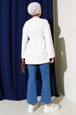 İspanyol Kol Bağcıklı Tunik Ekru - Yılın Fırsatı