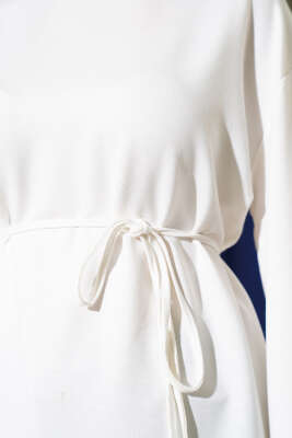 İspanyol Kol Bağcıklı Tunik Ekru - Yılın Fırsatı