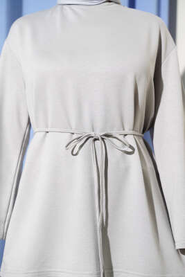 İspanyol Kol Bağcıklı Tunik Gri - Yılın Fırsatı