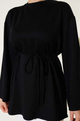 İspanyol Kol Bağcıklı Tunik Siyah - Yılın Fırsatı